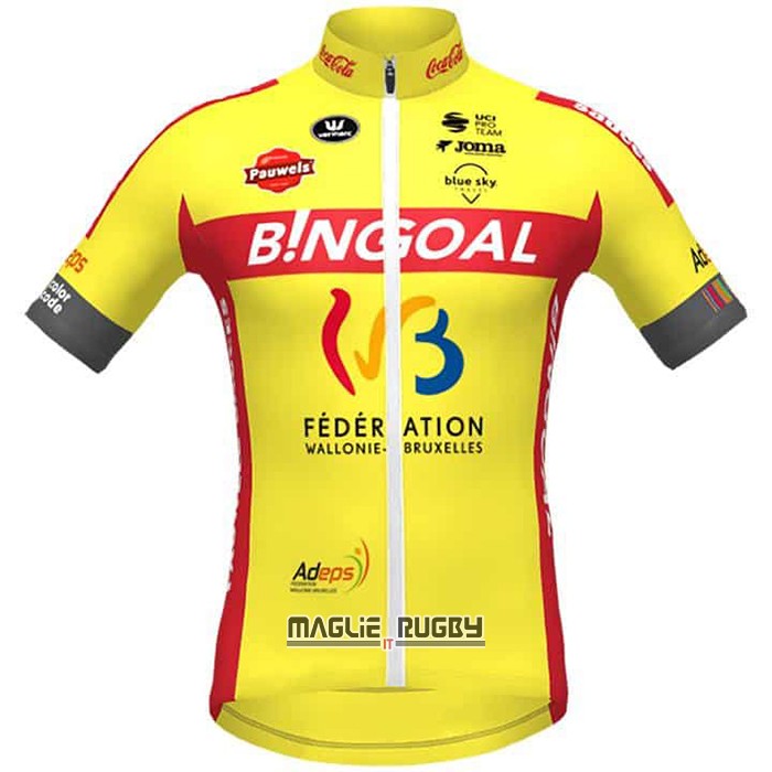 Maglia Wallonie Bruxelles Manica Corta 2021 Giallo - Clicca l'immagine per chiudere